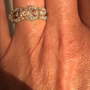 Fancy two-tone diamond ring